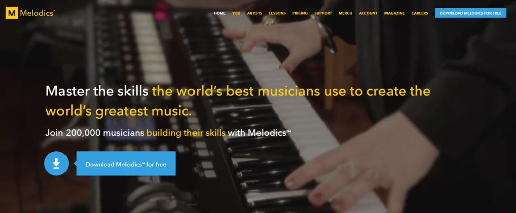Melodics Homepage