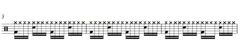 Sixteenth Note Groove on Drums