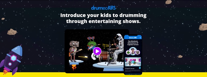 Drumeo Kids Landing Page