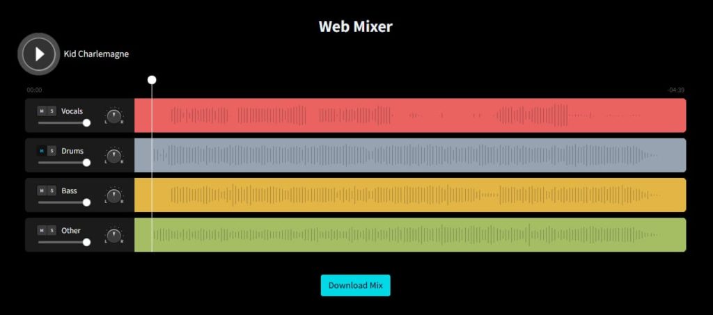 Moises Web Mixer