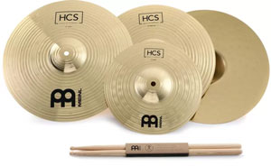 Meinl HCS Cymbal Pack With Free Splash, Sticks and Lessons