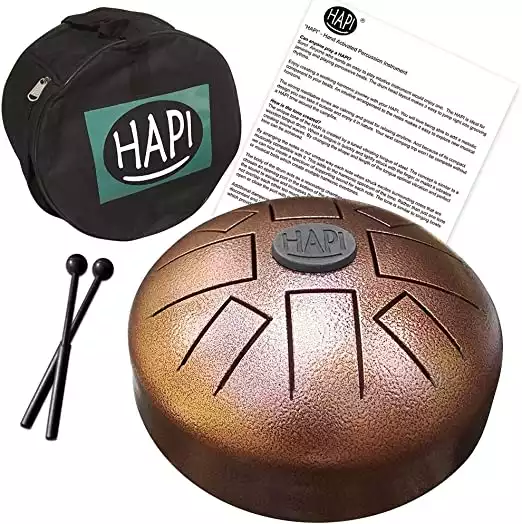 HAPI HDMINIDAKE Tongue Drum 8" Mini Steel Percussion Instrument