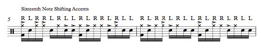 Sixteenth Note Shifting Accents