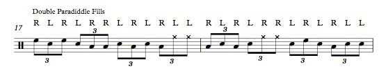 Double Paradiddle Fills
