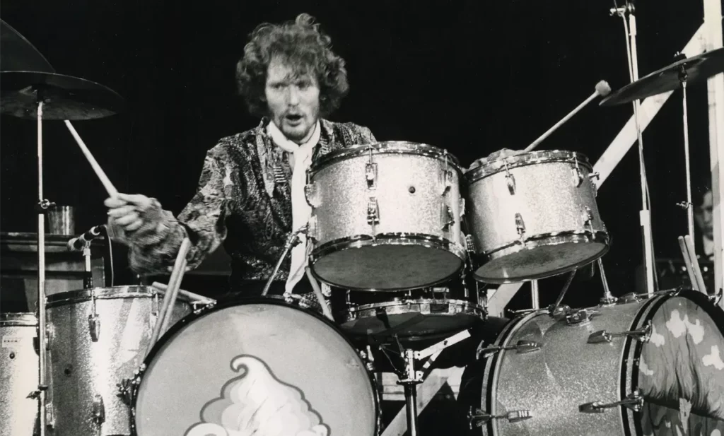 CREAM UK rock group with Ginger Baker about 1968. Photo Bent Rej