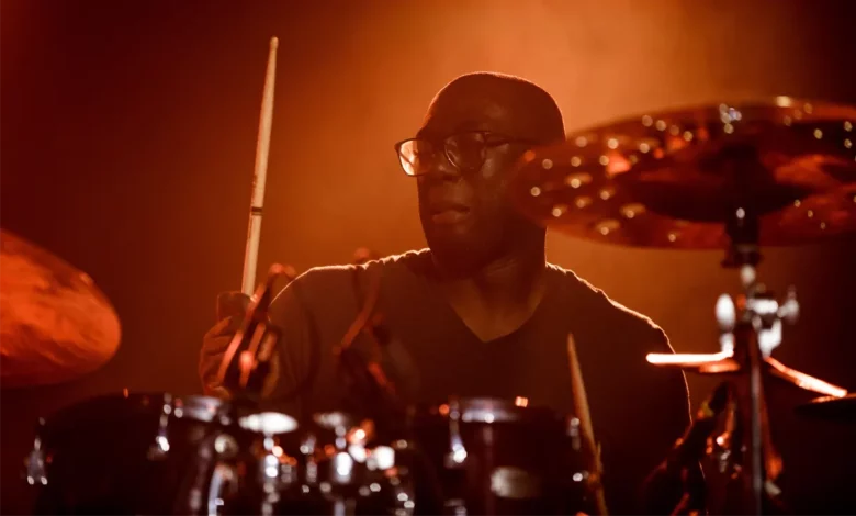 The International jazz ensemble Snarky Puppy performs a live concert at VEGA in Copenhagen. Here drummer Larnell Lewis is seen live on stage. Denmark, 03/06 2017.