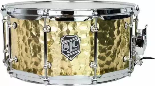 SJC Custom Drums Alpha Hammered Brass Snare Drum