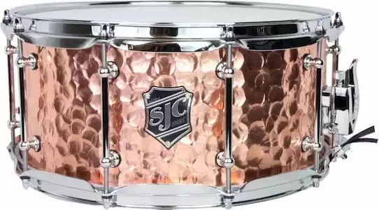 SJC Custom Drums Alpha Hammered Copper Snare Drum