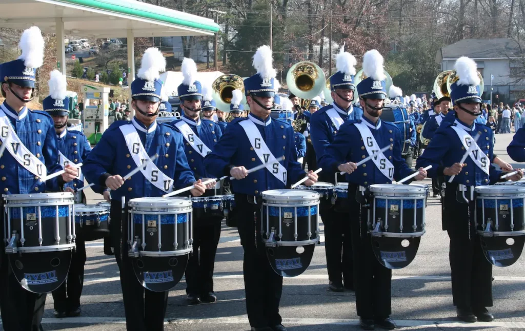 Snare Drum Line of a Marching Band