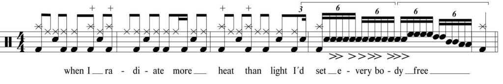 Presto Drum Fill Notation