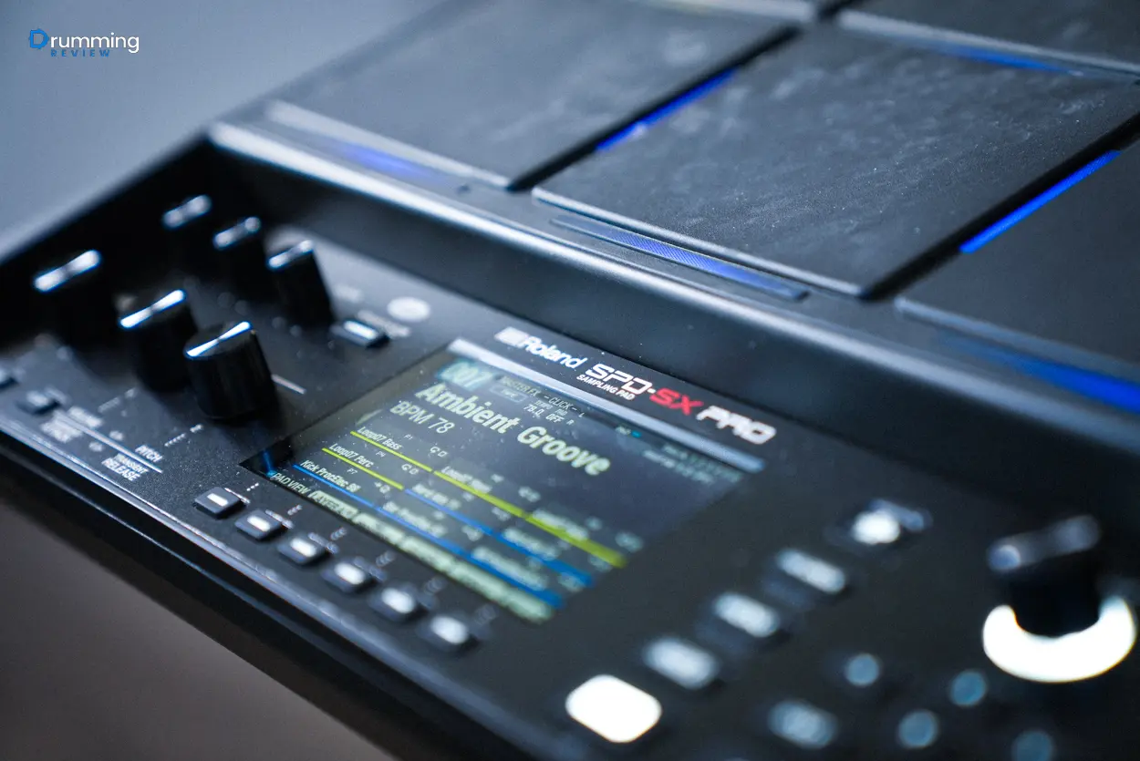 Roland SPD-SX PRO Front LCD Screen and Knobs